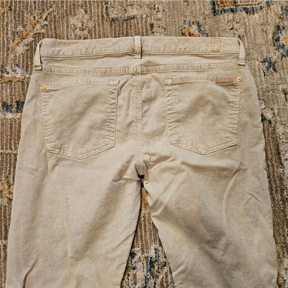 7 for all mankind skinny micro cords sz 32 with 27" inseam. Has zippers on sides - Picture 4 of 7
